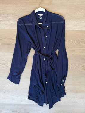Eberjey Belted Navy Coverup